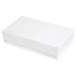 BANDEJAS CATERING + TAPA "THE PACK" 19,5 x 11 x 4,5 cm. BLANCO CARTÓN NANO-MICRO