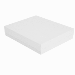 BANDEJAS CATERING + TAPA "THE PACK" 32 x 27 x 4 cm. BLANCO CARTÓN NANO-MICRO