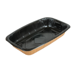 BARQUILLAS TERMOSELLABLES GN1/4 1210 ML 430 G/M2 + 25 G/M2 PET 26,3 x 16 x 4,5 cm NATURAL/NEGRO CARTÓN