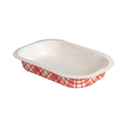 BARQUILLAS TERMOSELLABLES VICHY 240 ML 390 G/M2 + 25 G/M2 PET 16 x 10 x 2,5 cm BLANCO CARTÓN