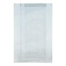 BOLSAS DE PAPEL BOLLERÍA "EVERYDAY" GRANDE 17 + 7 x 32 cm. Blanca