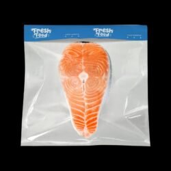 BOLSAS FRESCOS CON SOLAPA AZUL (Pescadería)360 x 300 cm. con ventana Pet y cierre hermético