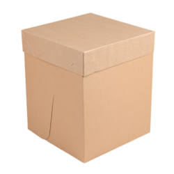 CAJAS ALTAS PASTELERÍA SIN VENTANA "THE PACK" 25,4 x 25,4 x 30,5 cm.NATURAL CARTÓN MICROCANAL