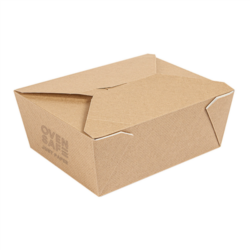 CAJAS AMERICANAS HORNEABLES "THE PACK" 1350 ML 15,2 x 12,1 cm( inf.) x 6,5 cm (h) NATURAL