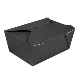 CAJAS AMERICANAS MICROONDABLES "THE PACK" 2880 ML 19,6 x 14 x 9 cm NEGRO