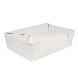 CAJAS AMERICANAS MICROONDABLES "THE PACK" CUBE 1980 ML 19,6 x 14 x 6,2 cm BLANCO/NATURAL