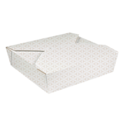 CAJAS AMERICANAS MICROONDABLES "THE PACK" CUBE 2910 ML 21,7 x 21,7 cm(inf.) x 6 cm (h)BLANCO/NATURAL