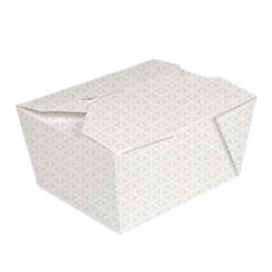 CAJAS AMERICANAS MICROONDABLES "THE PACK" CUBE 780 ML 11,3 x 9 x 6,3 cm BLANCO/NATURAL