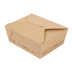 CAJAS AMERICANAS MICROONDABLES "THE PACK-JUST PAPER" 1350 ML 11,3 x 9 cm (inf.)x 6,3 cm(h) NATURAL