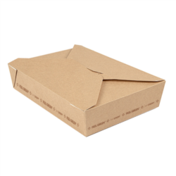 CAJAS AMERICANAS MICROONDABLES "THE PACK-JUST PAPER" 1470 ML 11,3 x 9 cm (inf.)x 6,3 cm(h) NATURAL