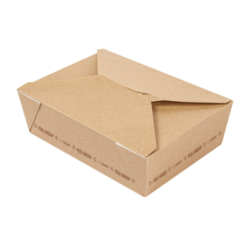 CAJAS AMERICANAS MICROONDABLES "THE PACK-JUST PAPER" 1980 ML 19,6 x 14 cm(inf.)x 6,2 cm(h)NATURAL