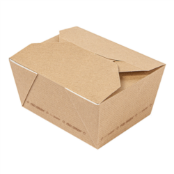 CAJAS AMERICANAS MICROONDABLES "THE PACK-JUST PAPER" 780 ML 11,3 x 9 cm (inf.)x 6,3 cm(h) NATURAL