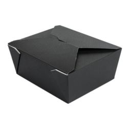 CAJAS AMERICANAS MICROONDABLES 'THEPACK' 1350 ML 15 15,2x12,1x6,5 CM NEGRO CARTÓN NANO-MICRO + PP (300 UNID.)