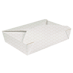 CAJAS AMERICANAS MICROONDABLES "THE PACK" CUBE 1470 ML 19,6 x 14 x 4,5 cm BLANCO/NATURAL