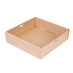 CAJAS CATERING 375 G/M2 22,5 x 22,5 x 6 cm.NATURAL KRAFT