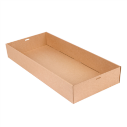 CAJAS CATERING 375 G/M2 55,8 x 25,2 x 8 cm.NATURAL KRAFT