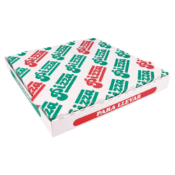 CAJAS DE PIZZA 29 x 29 x 3,8 cm. / 3 CAPAS DE PAPEL 100% VIRGEN/ NATURAL BLANCO MICROCANAL