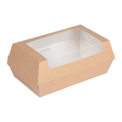CAJAS "LUNCH BOX" CON VENTANA "THE PACK" 22 x 13,5 x 9 cm NATURAL