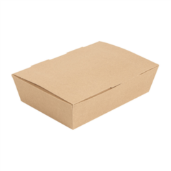 CAJAS "LUNCH BOX" TAPA "THE PACK" 1000 ML ( 32 oz) 20,5 x 14,6 x 5 cm NATURAL