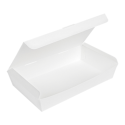 CAJAS "LUNCH BOX" TAPA "THE PACK"1700 ML ( 54 oz) 27,5 x 16,5 x 5 cm BLANCO