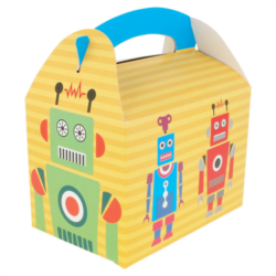 CAJAS MENÚ INFANTIL ROBOT 32O G/M2 15,50 x 10,50 x 17,50 cm CUATRICROMÍA CARTONCILLO