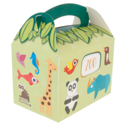 CAJAS MENÚ INFANTIL ZOO 320 G/M2 15,50 x 10,50 x 17,50 cm CUATRICROMÍA CARTONCILLO