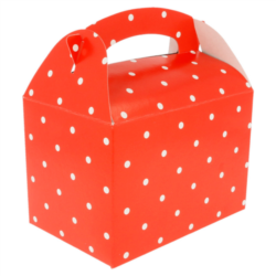 CAJAS MULTIUSOS TOPOS / 320 G/M2 15,50 x 10,50 x 17,50 cm ROJO CARTONCILLO