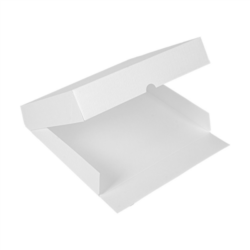 CAJAS PASTELERÍA SIN VENTANA "THE PACK" 26 x 26 x 5 cm. BLANCO CARTÓN NANO-MICRO