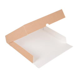 CAJAS PASTELERÍA SIN VENTANA "THE PACK" 26 x 26 x 5 cm. NATURAL CARTÓN NANO-MICRO
