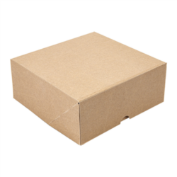 CAJAS PASTELERÍA SIN VNETANA "THE PACK" 20 x 20 x 8 cm. NATURAL CARTÓN NANO-MICRO