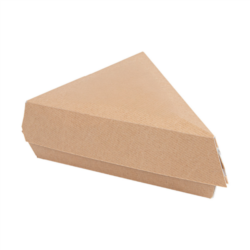 CAJAS PORCIÓN TARTA "THE PACK" 17 x 13 x 6 cm. NATURAL CARTÓN NANO-MICRO