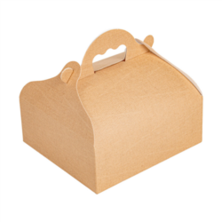 CAJITAS CON ASAS PASTELERÍA "THE PACK" 18 x 16 x 7 cm. NATURAL CARTÓN NANO-MICRO