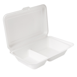 CONCHAS 2 COMPART."BIONIC" 940 ML. 25,5 x 16,5 x 7 cm. BLANCO BAGAZO