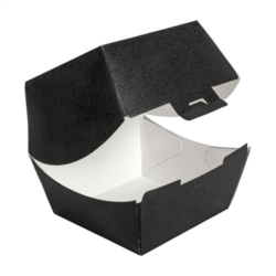 CONCHAS HAMBURGUESA "THE PACK" 14,4 x 14 x 11,5 cm (XL TALLER) NEGRO