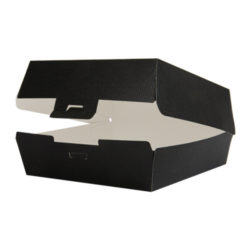 CONCHAS HAMBURGUESA "THE PACK" 17,6 x 16,8 x7,8 cm (XL WIDER) NEGRO