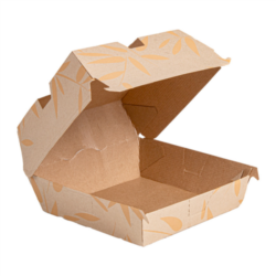 CONCHAS HAMBURGUESA "THE PACK-FEEL GREEN" 14,7 x 14 x 7 cm (L) NATURAL Con orificios de ventilación