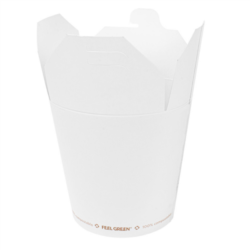 ENVASES MULTIUSO "FEEL GREEN" COMPOSTABLE 960 ML 300 G/M2 diámetro 9 cm x 10,8 cm BLANCO
