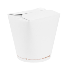 ENVASES MULTIUSO "FEEL GREEN" COMPOSTABLE 780 ML 300 G/M2 diámetro 9 cm x 9 cm BLANCO