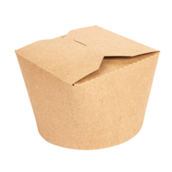 ENVASES MULTIUSO MICROONDABLES 1000 ML 275 + 25 PE G/M2 diámetro 12,3 x 8,5 cm NATURAL KRAFT