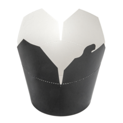 ENVASES MULTIUSO MICROONDABLES 1000 ML 305 + 18 PE G/M2 diámetro 12,3 x 8,5 cm NEGRO