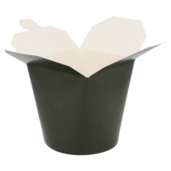 ENVASES MULTIUSO MICROONDABLES 480 ML 305 +18 PE G/M2 diámetro 8 cm x 9 cm NEGRO