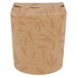 ENVASES MULTIUSO MICROONDABLES "FEEL GREEN" 480 ML 280 + 18 PE G/M2 diámetro 8,3 cm x ,9,8 cm MARRÓN