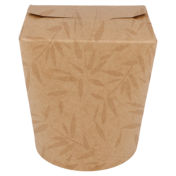 ENVASES MULTIUSO MICROONDABLES "FEEL GREEN" 960 ML 280 + 18 PE G/M2 diámetro 9,3 cm x 11,5 cm MARRÓN