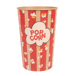 RECIPIENTES PARA PALOMITAS/POPCORN 1920 ML(64 oz) 250 + PE 20 G/M2 13,3 cm. diámetro/10 x 19,5 cm KRAFT