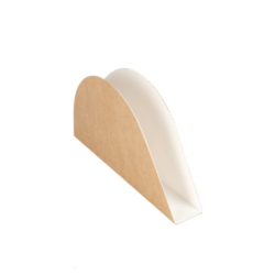 TAKEAWAY/ FAST FOOD ENVASES PARA TACOS "THE PACK" 15 x 2 x 7 cm NATURAL CARTÓN NANO-MICRO