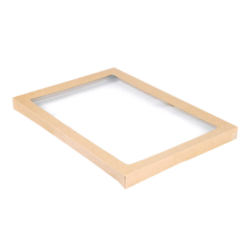TAPAS PARA CAJAS CON VENTANA 253.17 300 G/M2 + PET 45,5 x 31,3 x 3 cm. NATURAL KRAFT