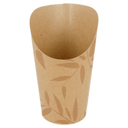 VASOS FRITAS ABIERTOS PAROLE 16 0Z -480 ML 220 + 18PE G/M2 8,5 cm ancho x 13,5 cm BLANCO CARTONCILLO
