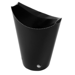 VASOS FRITAS CON CIERRE 12 OZ - 360 ML 220 + 18PE G/M2 6,7 cm ancho x 12,5 x 9 cm NEGRO CARTONCILLO