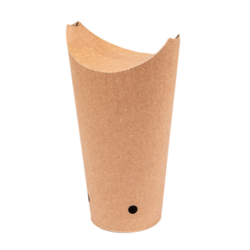 VASOS FRITAS CON CIERRE 22 OZ - 660 ML 200 + 25PE G/M2 8,5 cm ancho x 18 x 13,5 cm MARRÓN CARTONCILLO