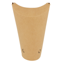 VASOS FRITAS CON CIERRE 26 OZ - 780 ML 275 + 25PE G/M2 11 cm ancho x 15,7 x 10 cm MARRÓN CARTONCILLO